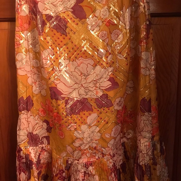 TORY BURCH SILK METALLIC SKIRT - Picture 5 of 6